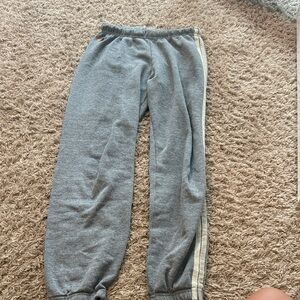 Aviator Nation Gray Sweatpants with White Stripe